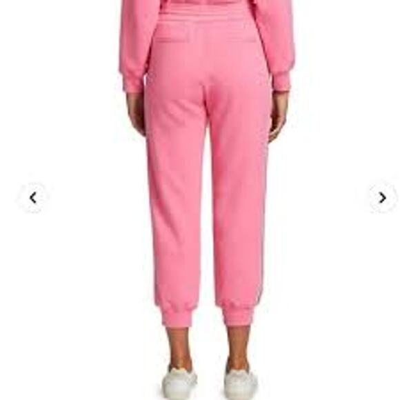 DEREK LAM 10 Crosby Sera Track Flush Pink Silver Stripe Sweatpants TR1111BCT XS - Picture 2 of 9